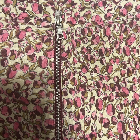 NINA RICCI • Paris• Pink Poppy Floral Linen Skirt 36| 4 Made in France - Picture 11 of 16